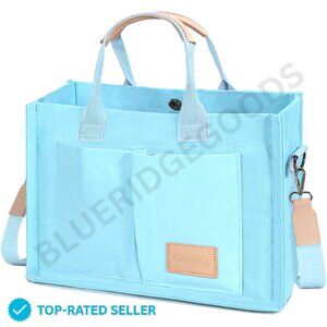 Brand New GASSDA Tote Bag Blue Canvas Crossbody